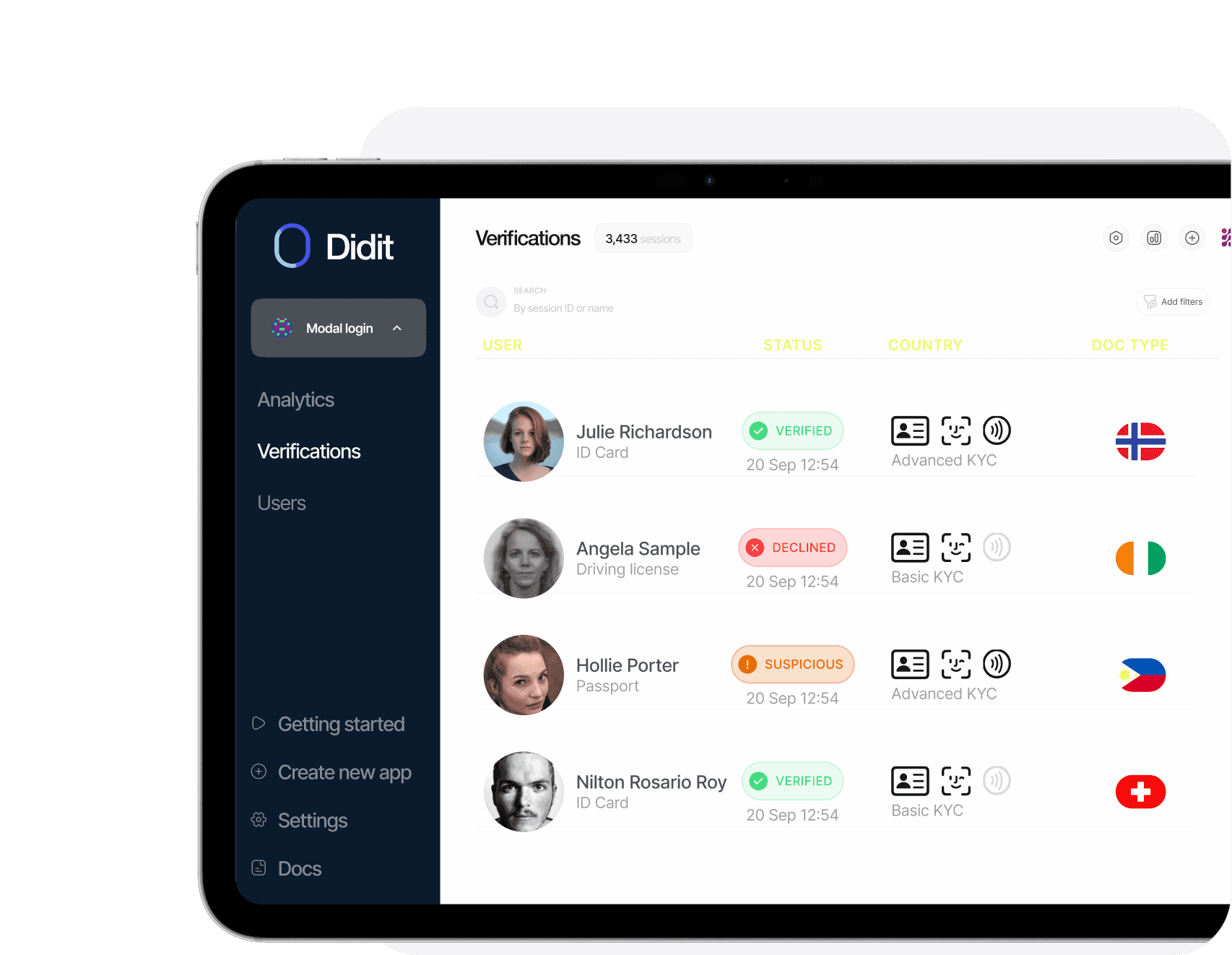 Free onboarding of new users in seconds